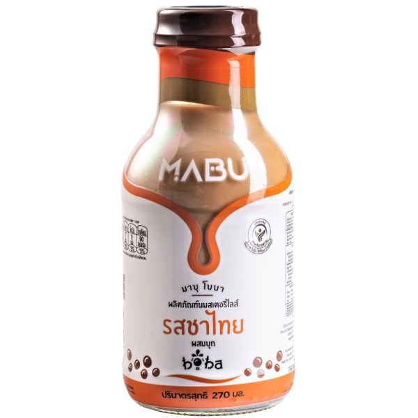 Image presents Mabu Boba Milk TeaBoba 24x270ml (Glass)