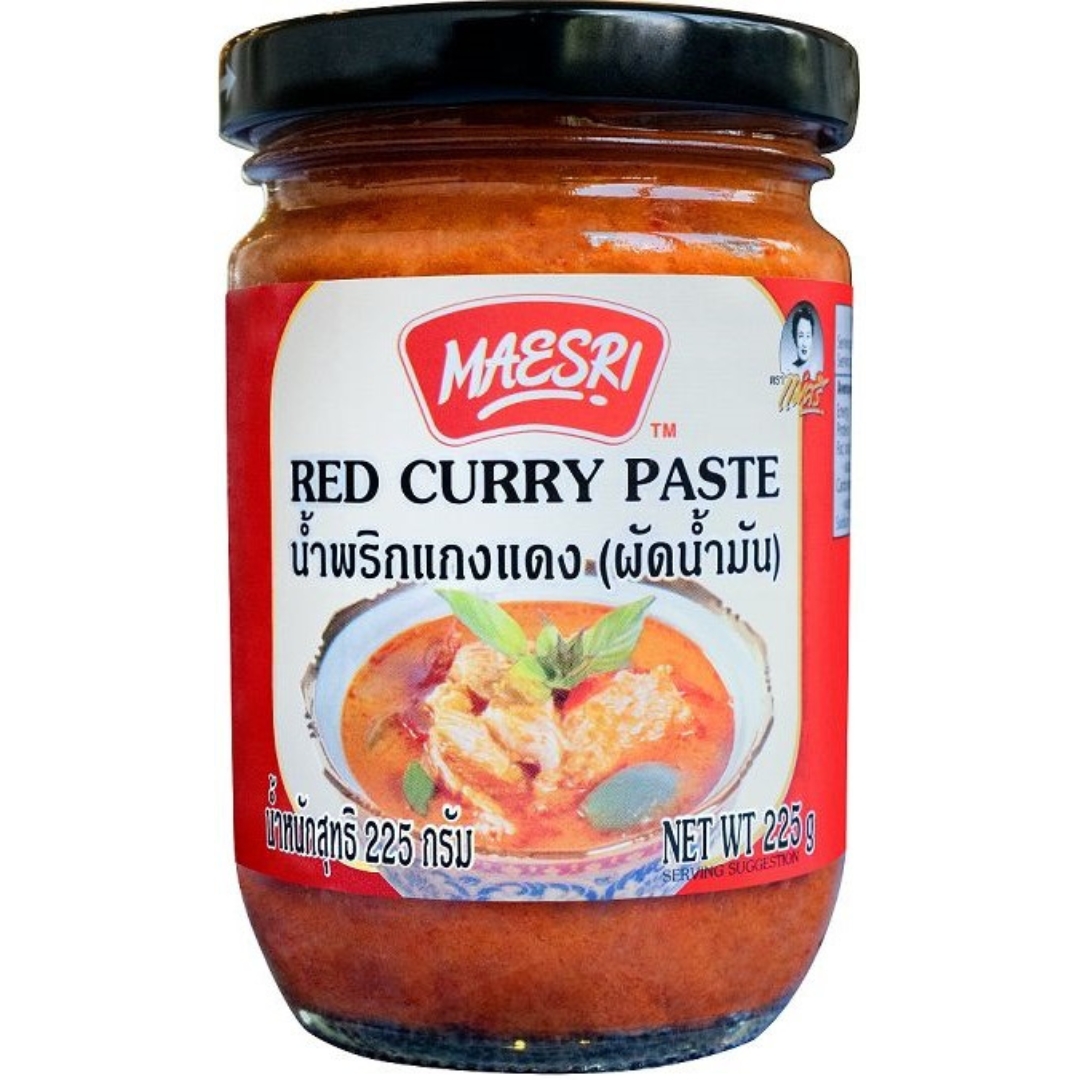 A Glass of Maesri Red Curry Paste 24x225g